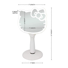 Impressions Vanity Hello Kitty LED Handheld Mirror brightness control lets you customize lighting for makeup