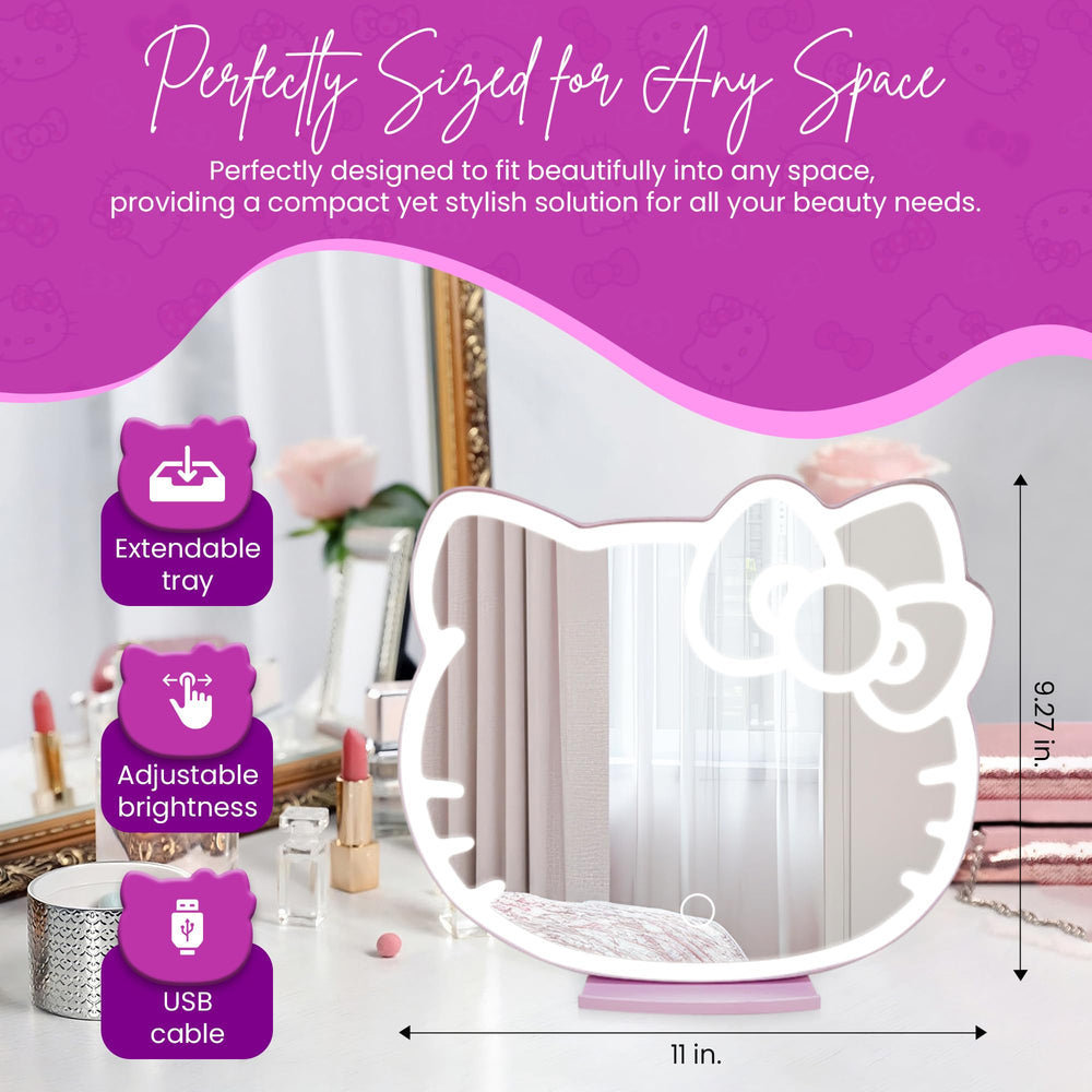 Impressions Vanity tri-tone LED lighting control for accurate makeup colors.
