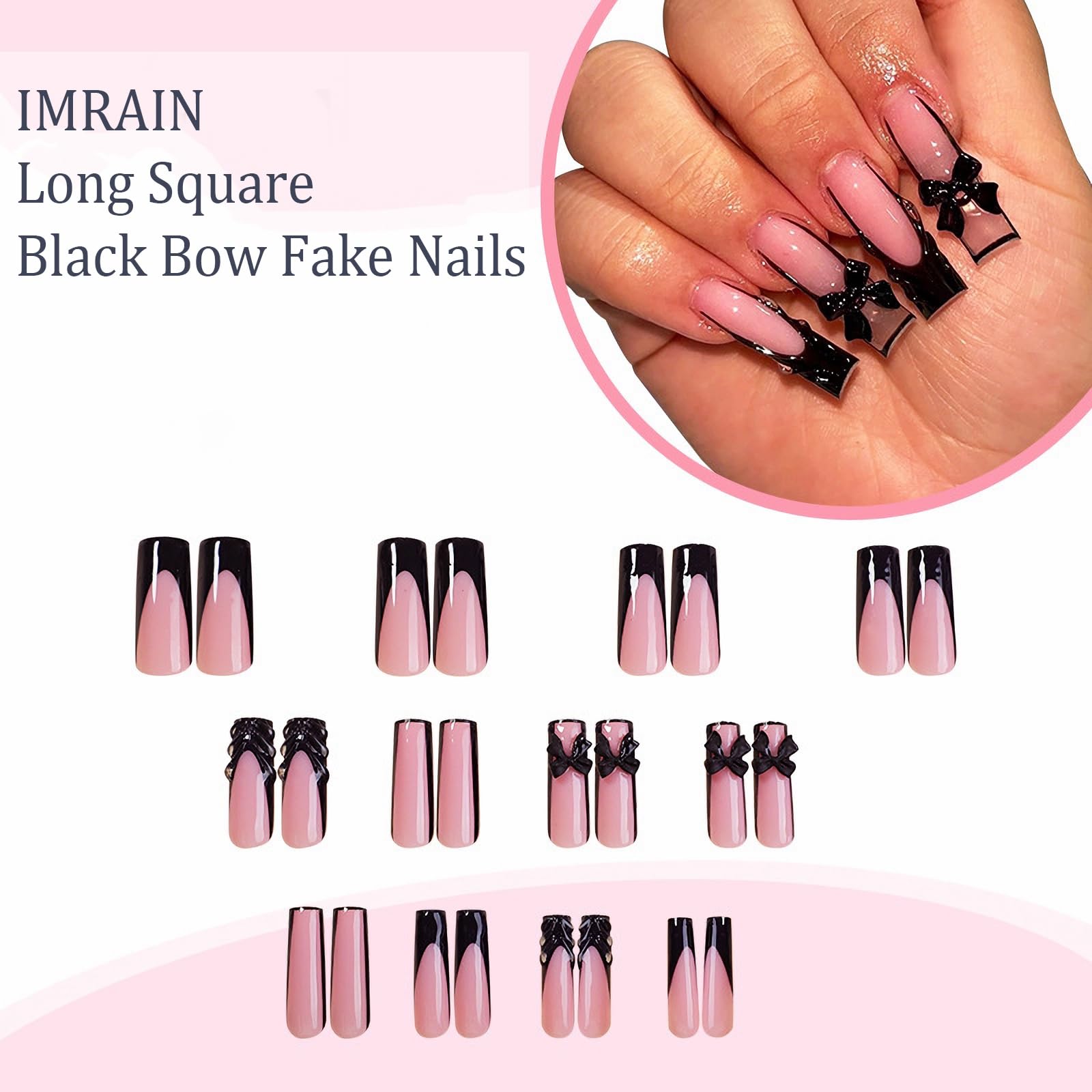 IMRAIN 24-piece set packaged neatly, ready for quick mix-and-match manicures.