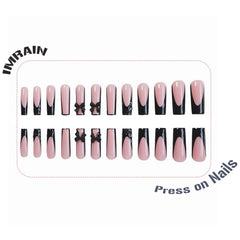 IMRAIN glue-on nails include adhesive for quick, secure wear after trimming to preferred length.