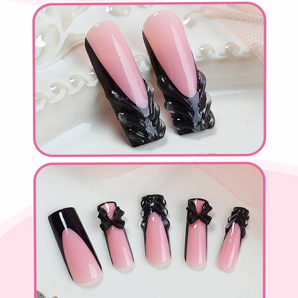 IMRAIN bow-design nails feature exquisite detail for dressier occasions and compliments.