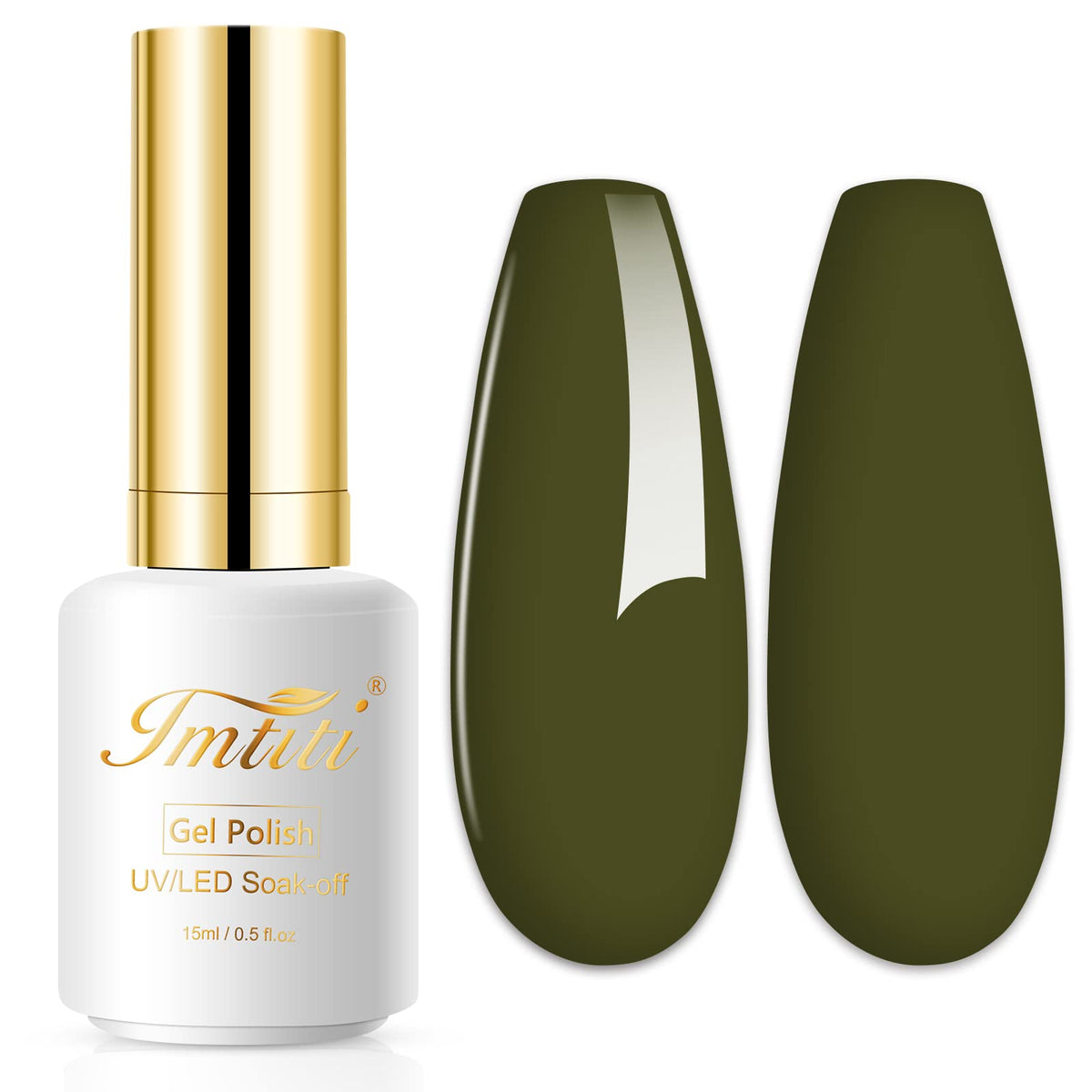 Imtiti gel nail polish olive green bottle for home manicure