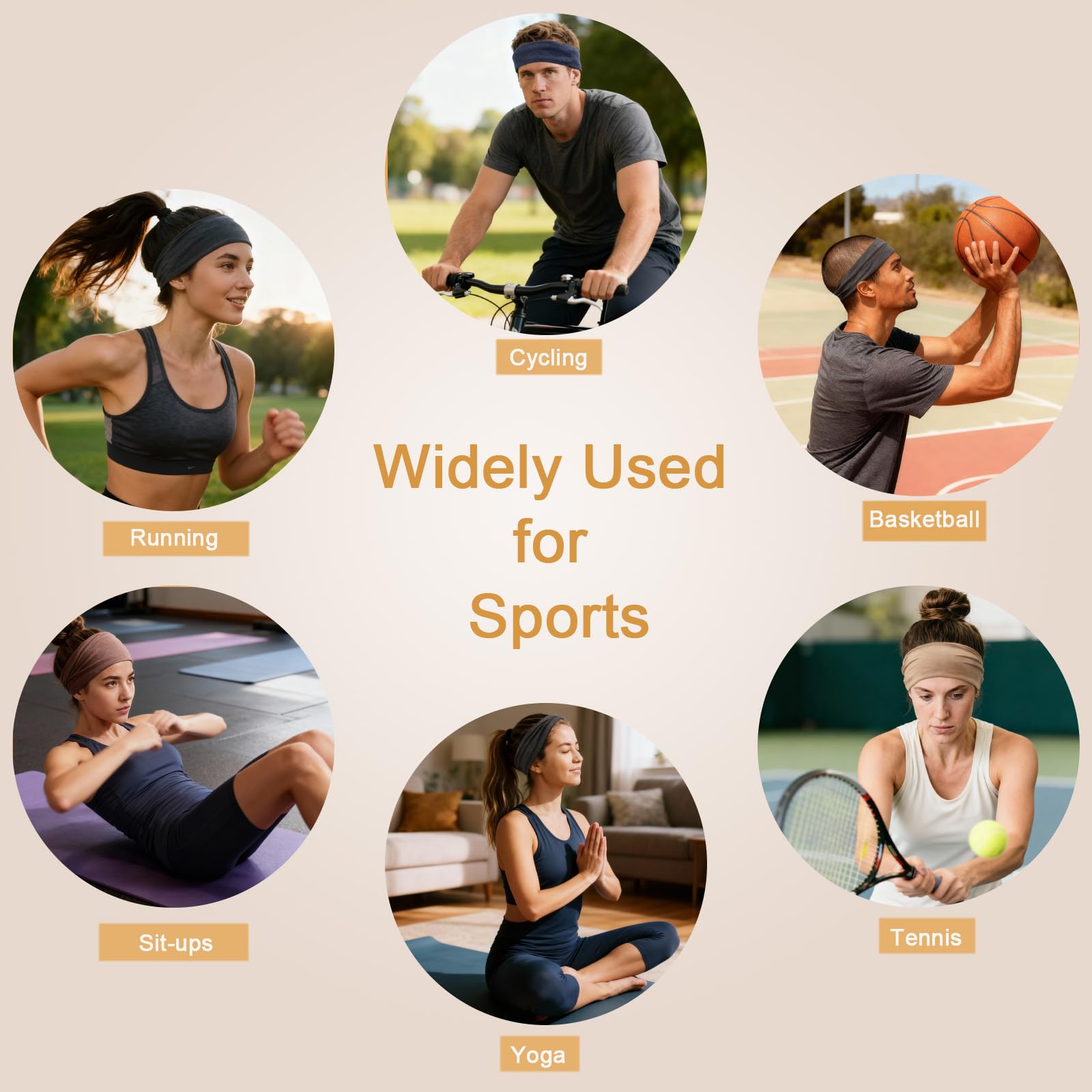 IMYORT headbands suitable for yoga runs skincare and daily errands