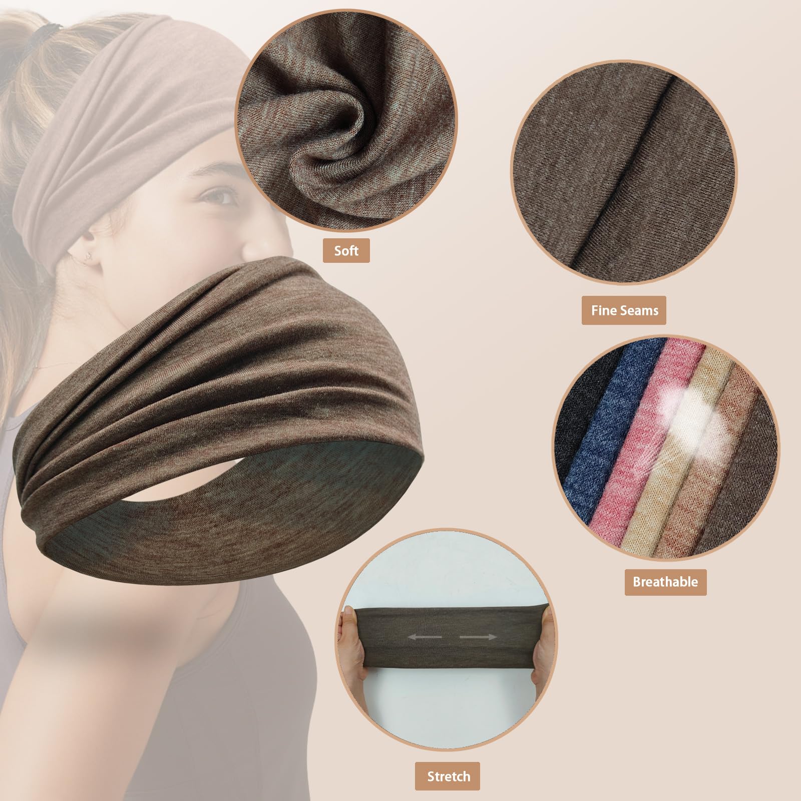 IMYORT headbands marled-pattern design adds stylish texture to outfits