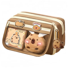 IN Chenthy Capybara pencil case kit storage bag; organized cosmetics on the go.