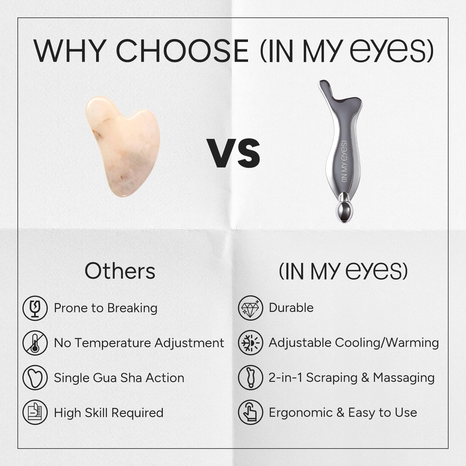 In My Eyes easy-clean-durability ensures quick maintenance after routines