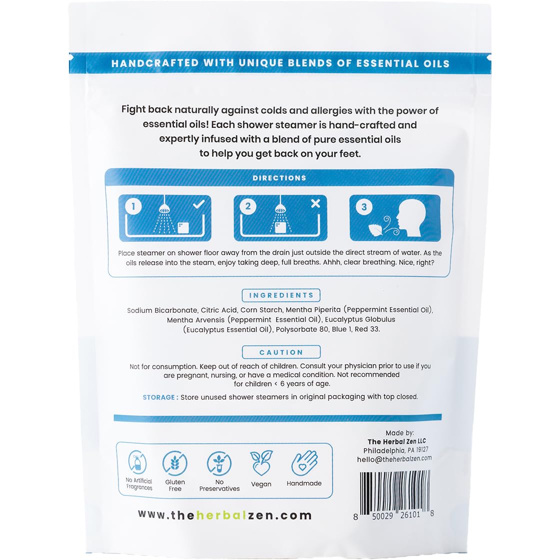 In-shower setup with steamers showing easy-use and spa-at-home convenience.