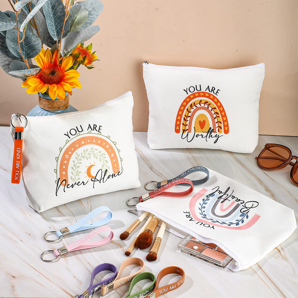 Inbagi makeup bags with soft zipper detail for easy use.