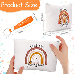 Inbagi silicone inspirational keychain with rainbow motif keeps keys secure.