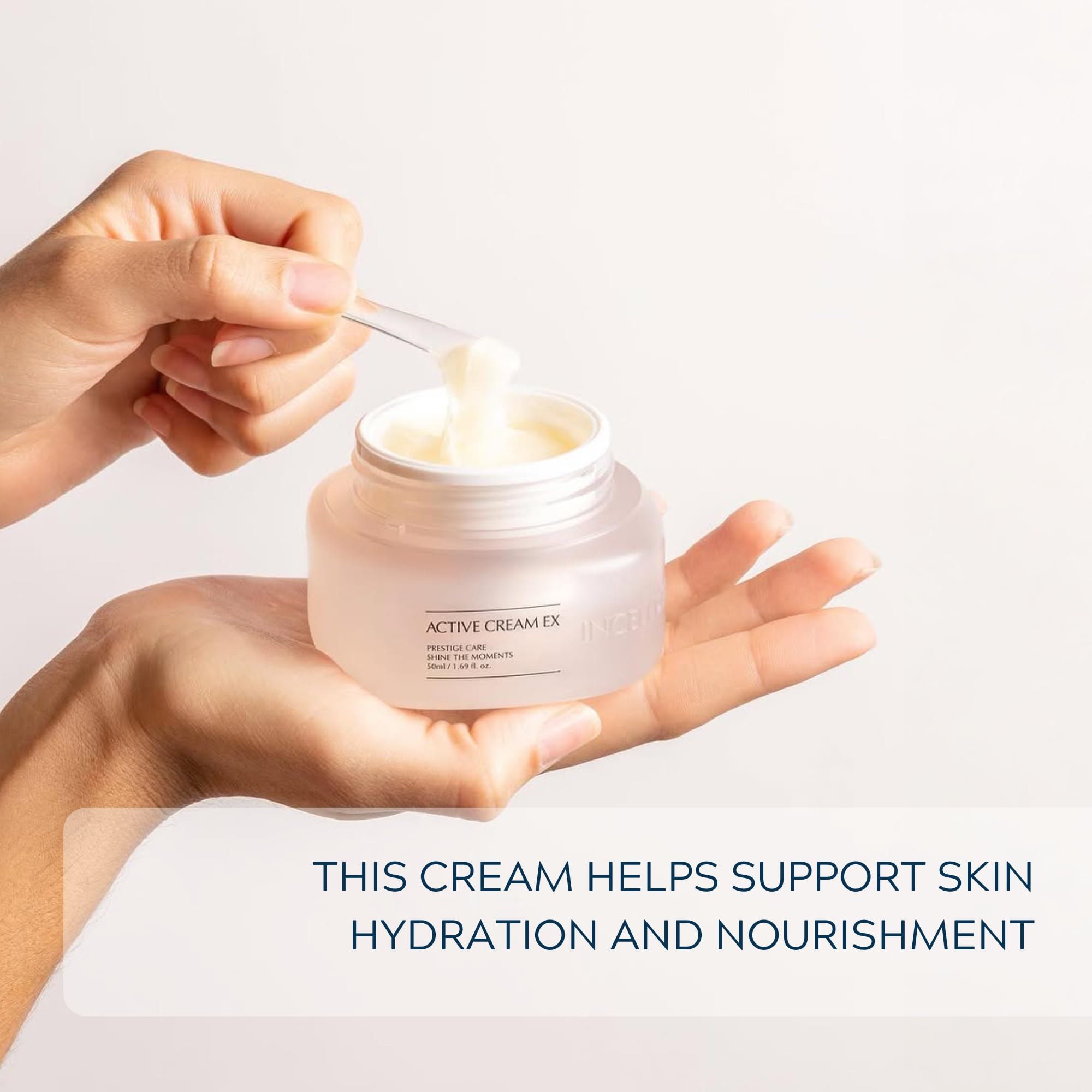 incellderm active cream application step showing smooth, non-greasy application