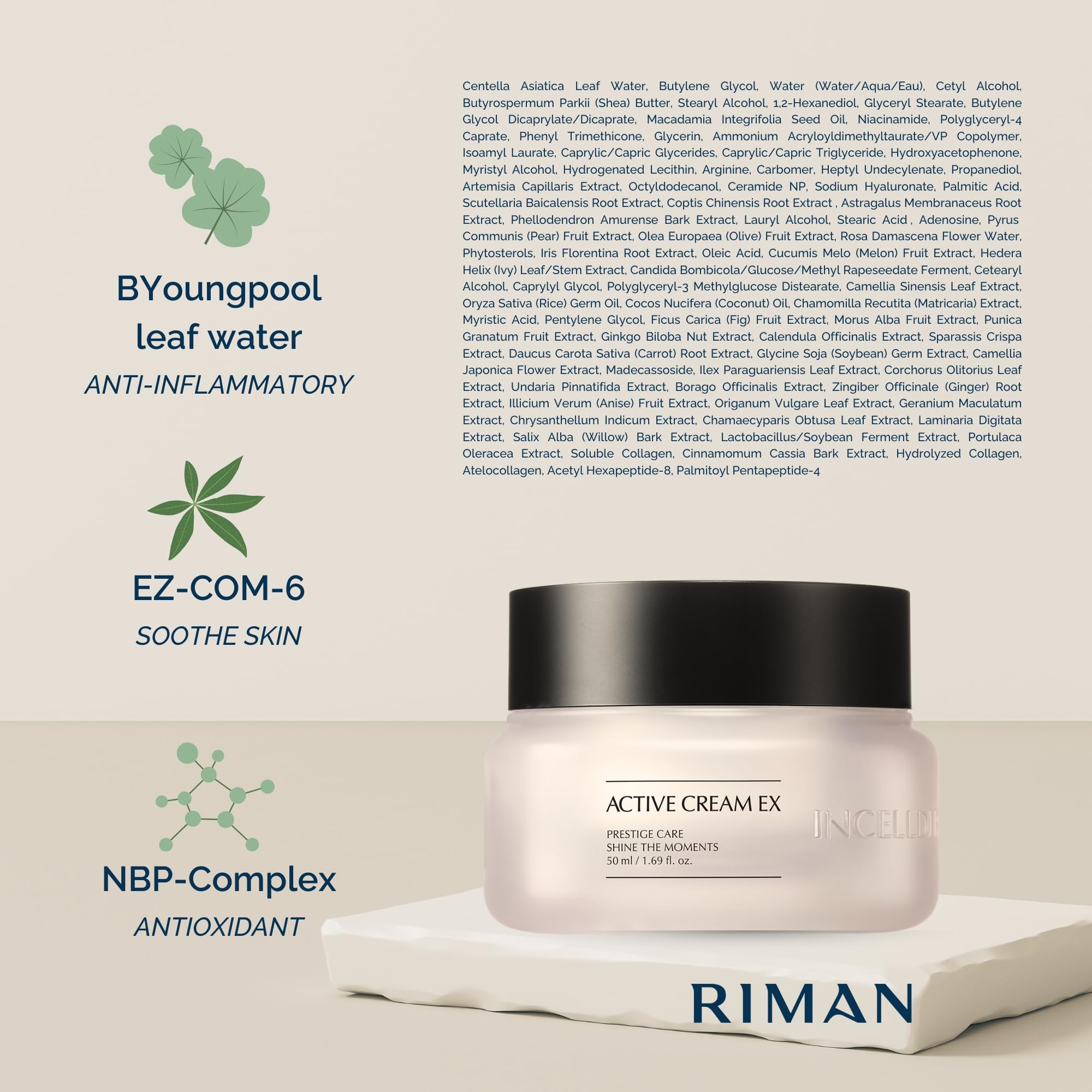 incellderm active cream glow result with hydrated, radiant skin