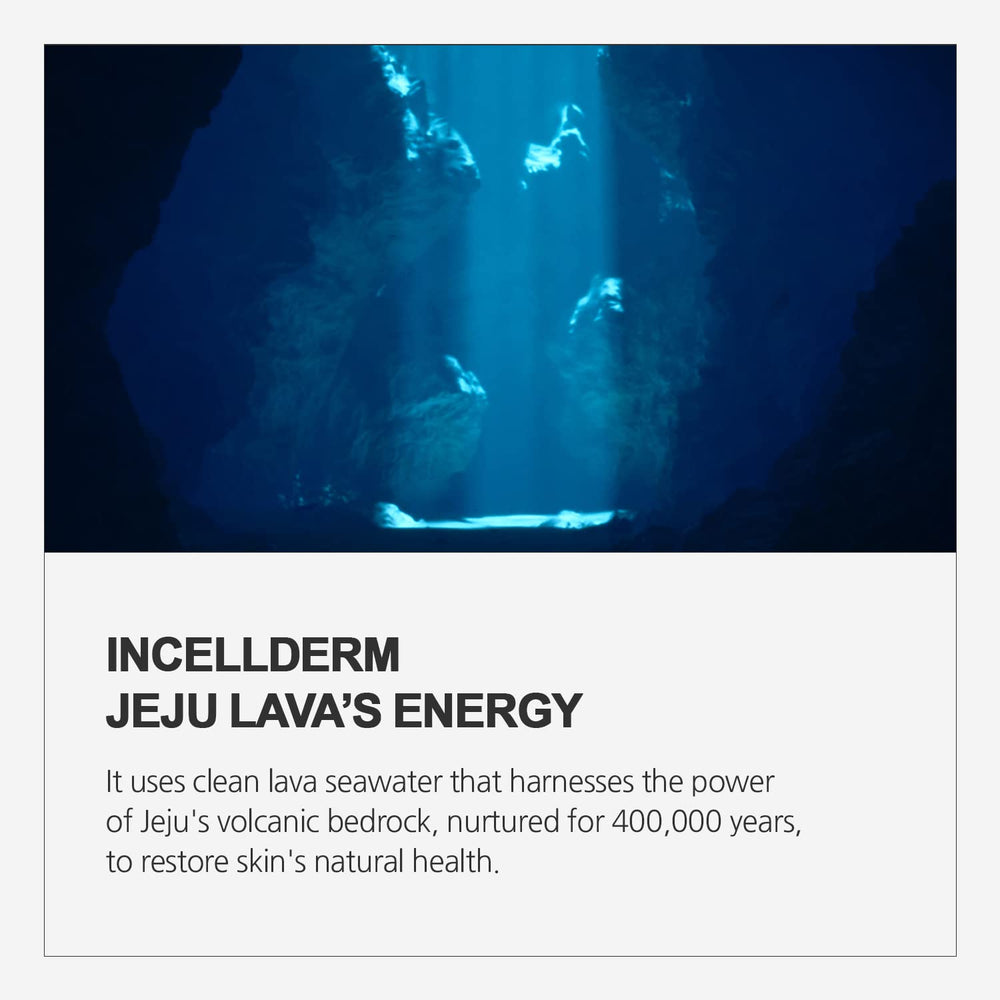 INCELLDERM Riman application scene shows massaging serum into cheeks and forehead