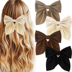 Incinkod hair bows black bow clip for versatile daily wear and subtle elegance.