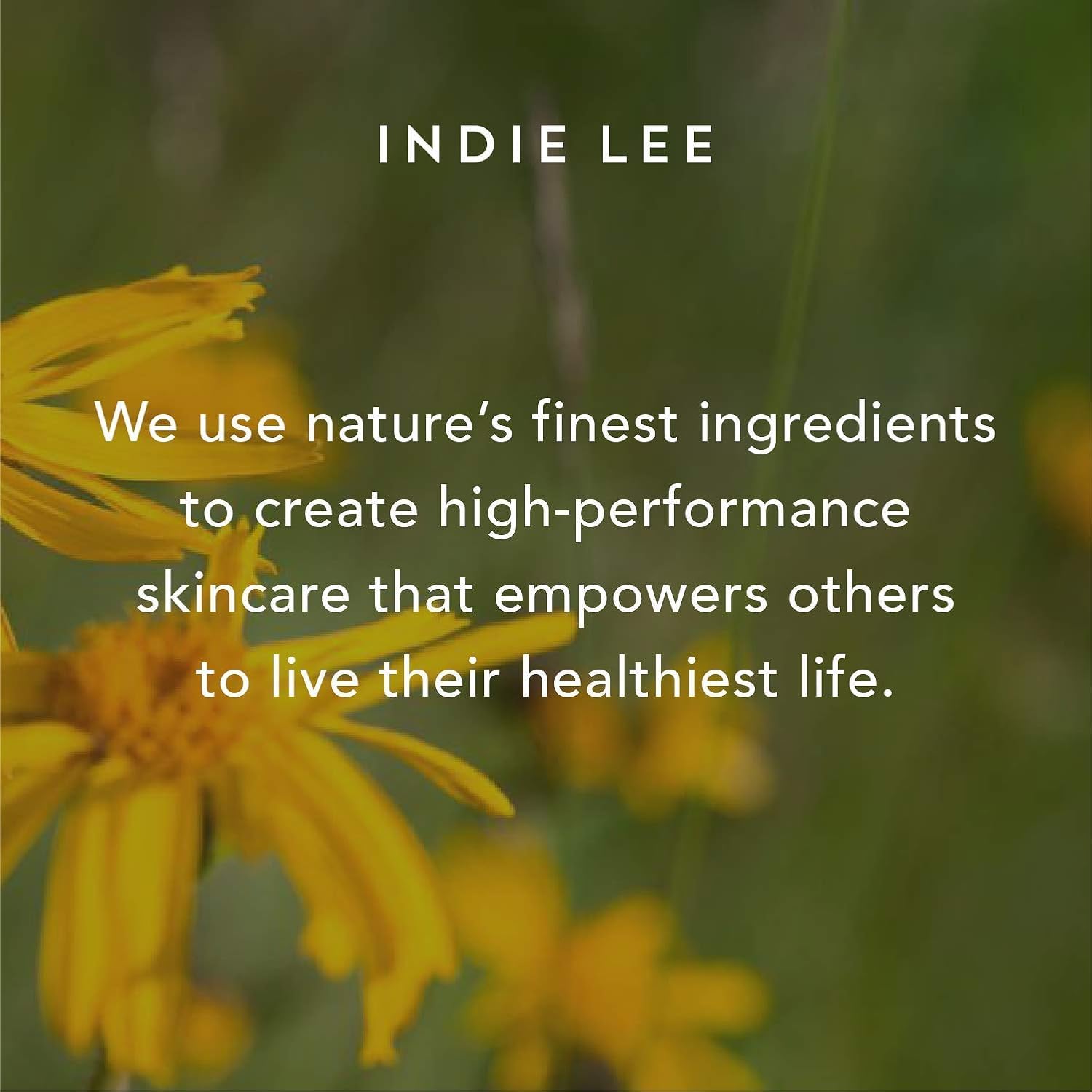 Indie Lee Brightening Cleanser after-wash glow on clean skin.