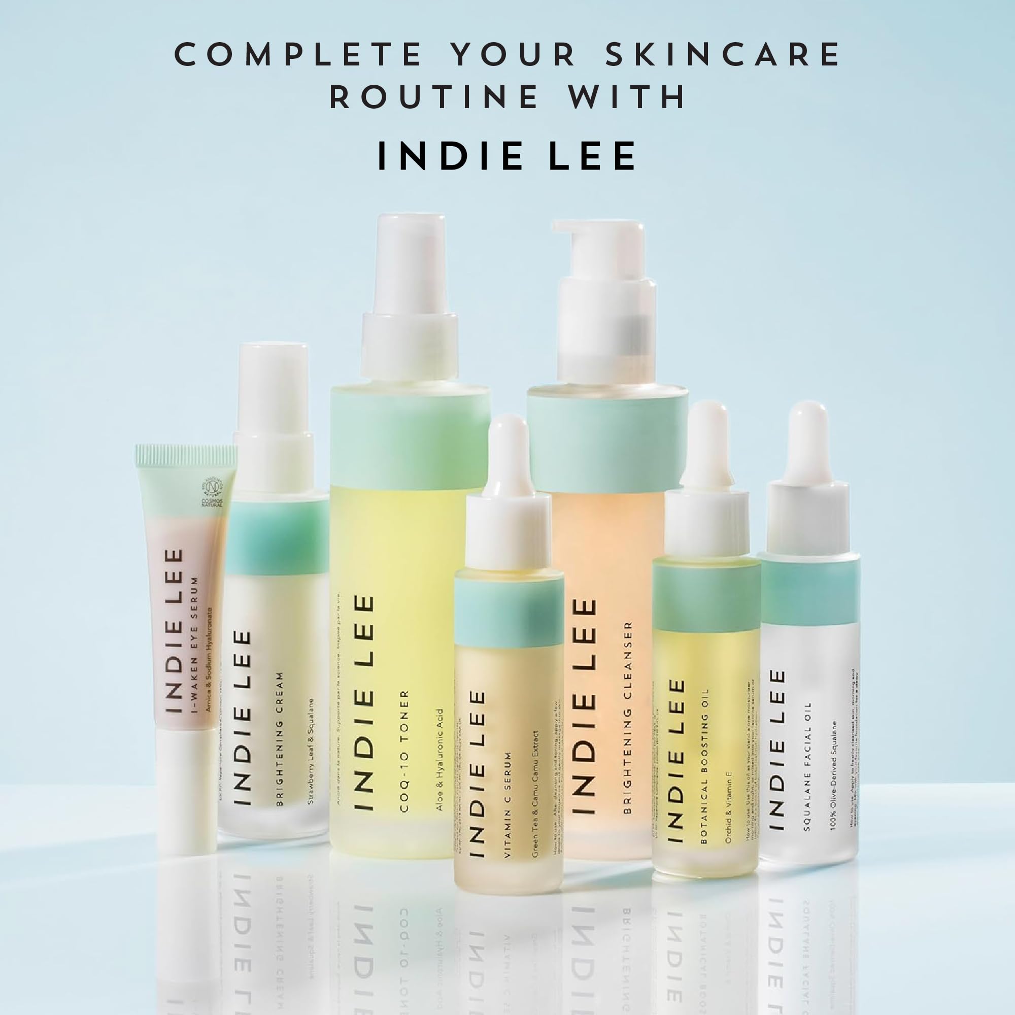 Indie Lee Brightening Cleanser ingredients highlight strawberry seed oil and tomato extracts.