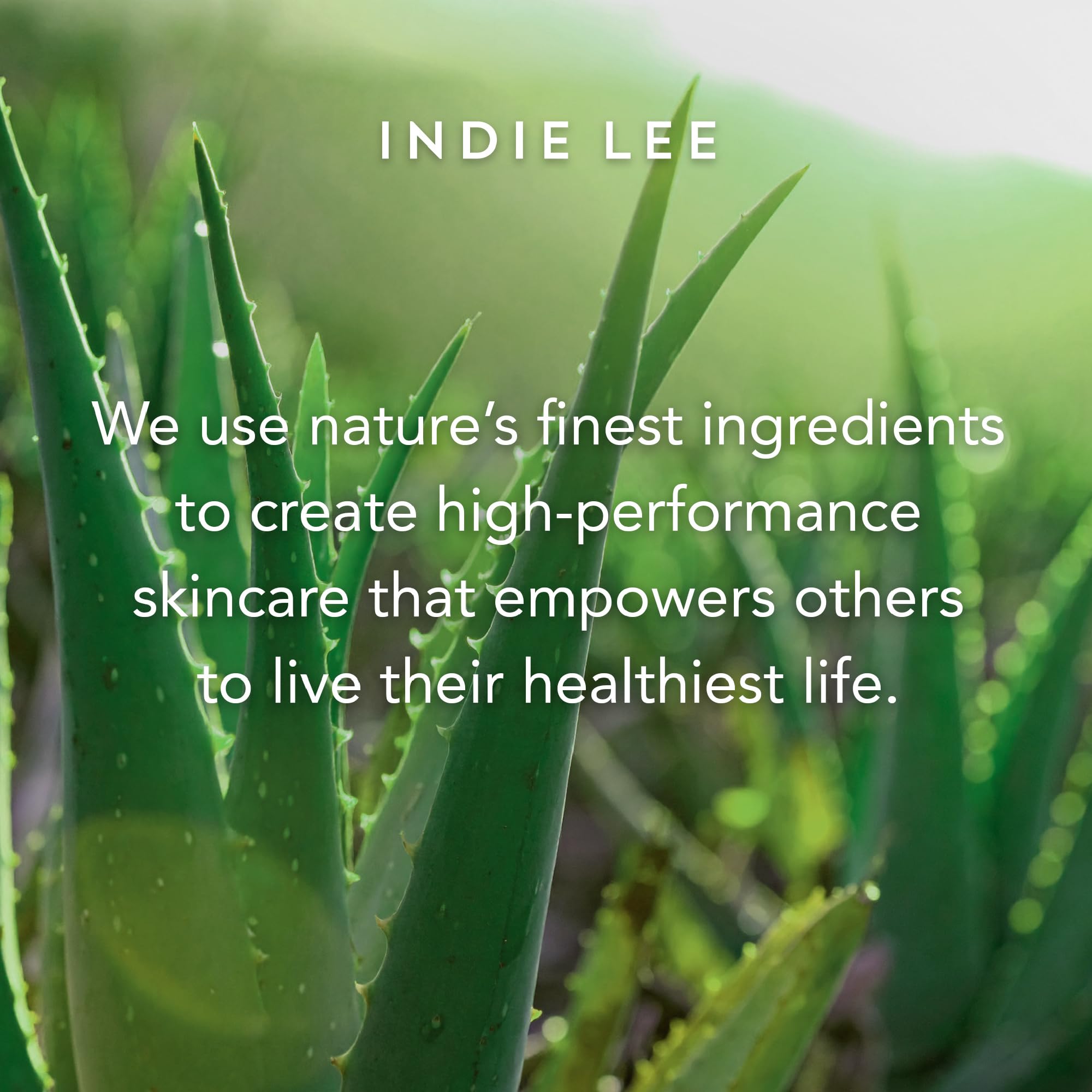 Indie Lee Brightening Cleanser product-glow suggests radiant, refreshed skin after use.