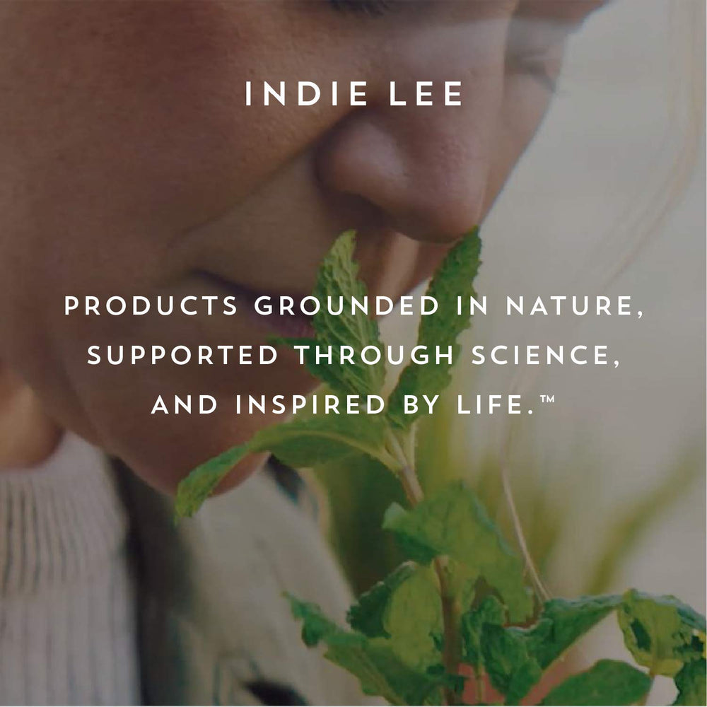 Indie Lee Purifying Face Wash makeup removal action demonstrating cleansing
