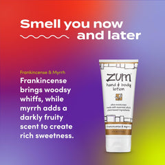 Indigo Wild Zum frankincense myrrh scent closeup—woodsy aroma notes.