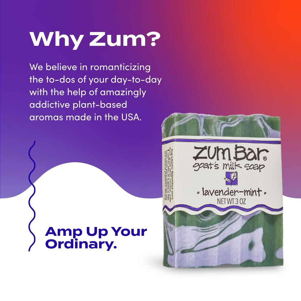 Indigo Wild Zum Goat Milk Soap Bar Lavender-Mint scent blends floral notes with mint.
