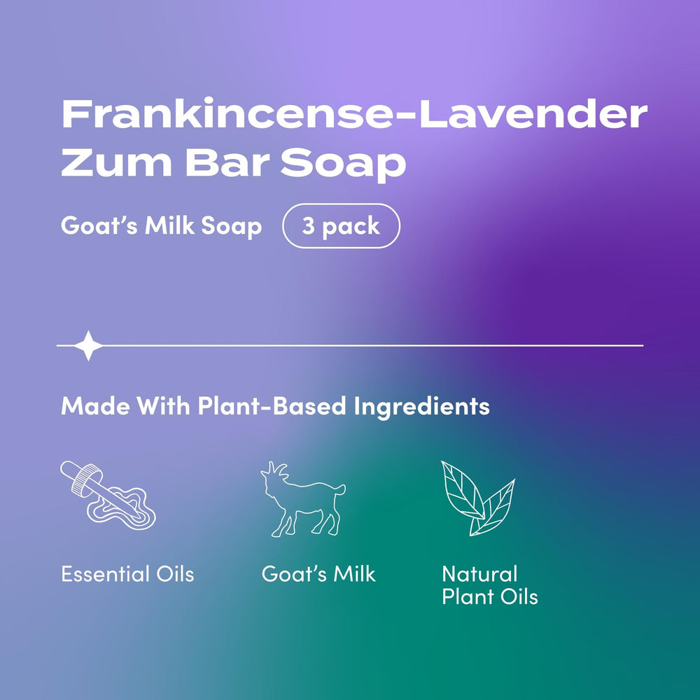 Indigo Wild Zum Goat Milk Soap Ingredients oil blend highlights natural cleansing oils.