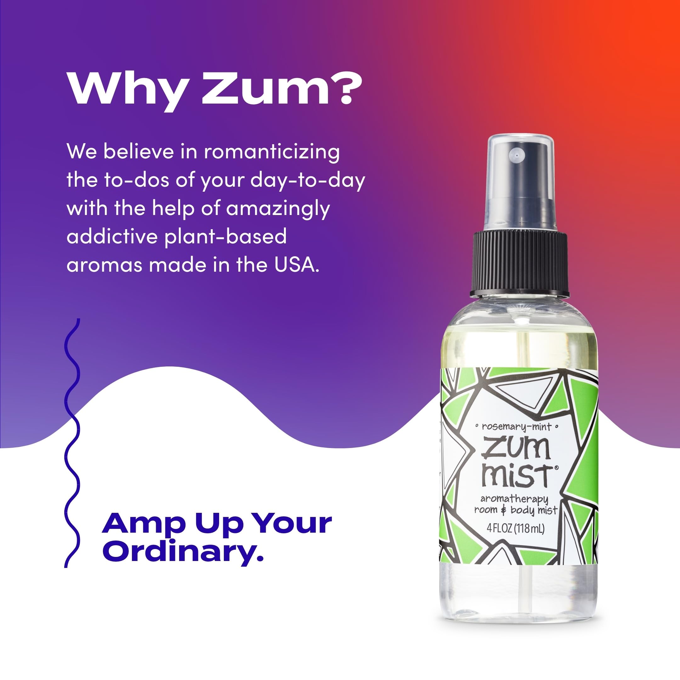 Indigo Wild Zum Mist app-ready spray-shot shows quick scent refresh on demand.