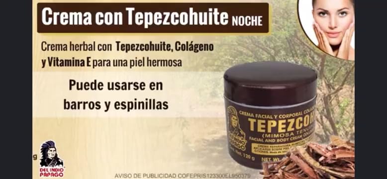 Indio Papago Night Cream swirl texture showing rich cream for nourishing skin.