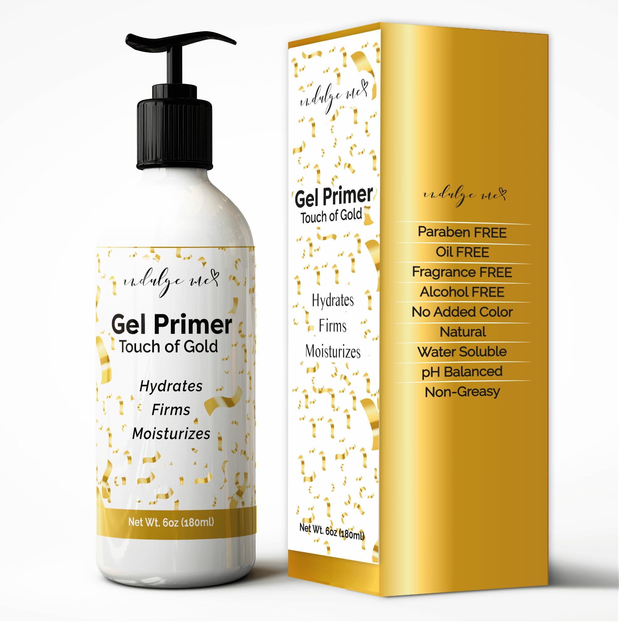 IndulgeMe Conductive Gel bottle for at-home microcurrent prep and hydrating skin boost.