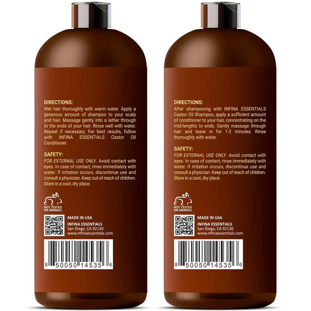 INFINA ESSENTIALS bathroom scene with bottles emphasizes daily care routine