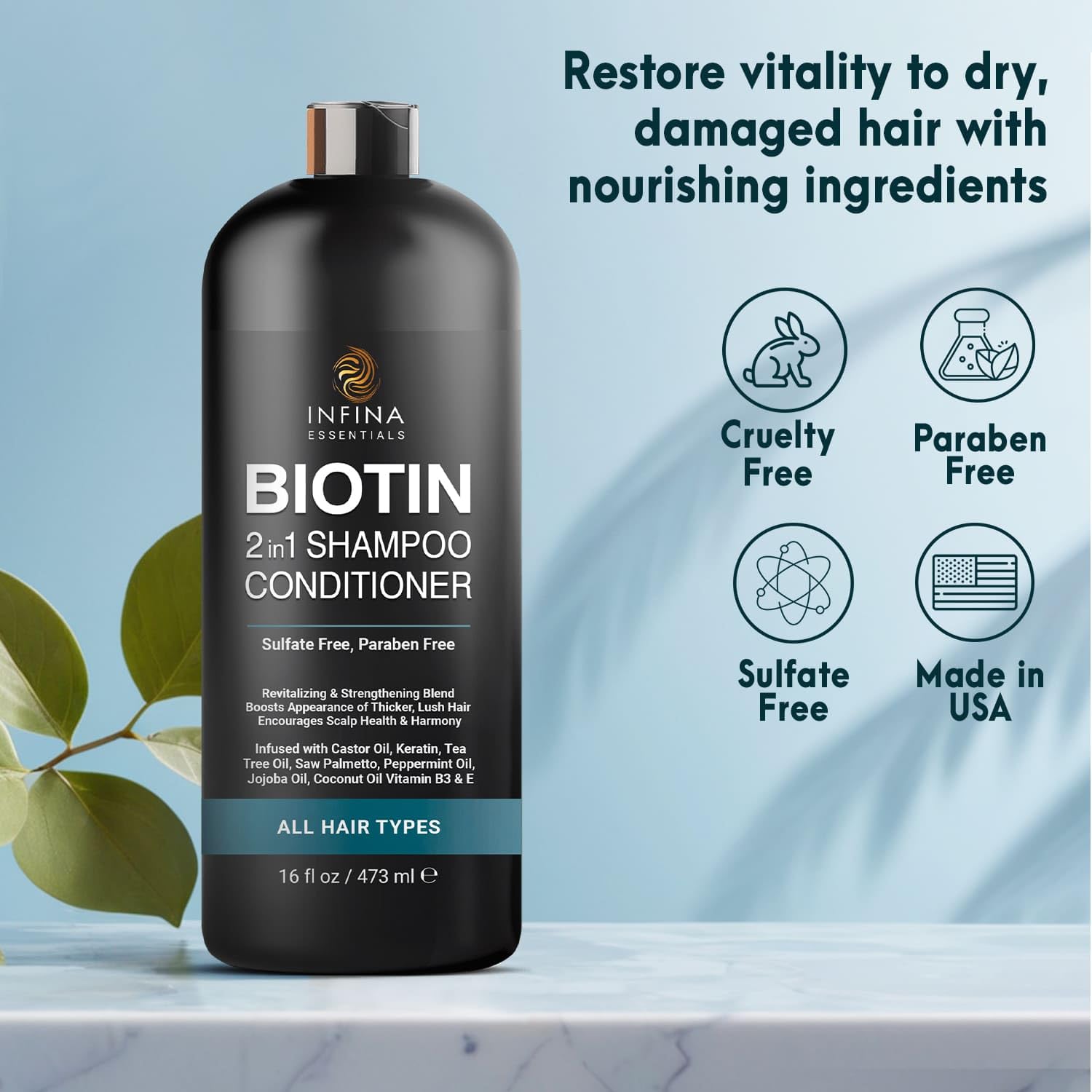 INFINA ESSENTIALS caffeine-scalp image hints invigorating use