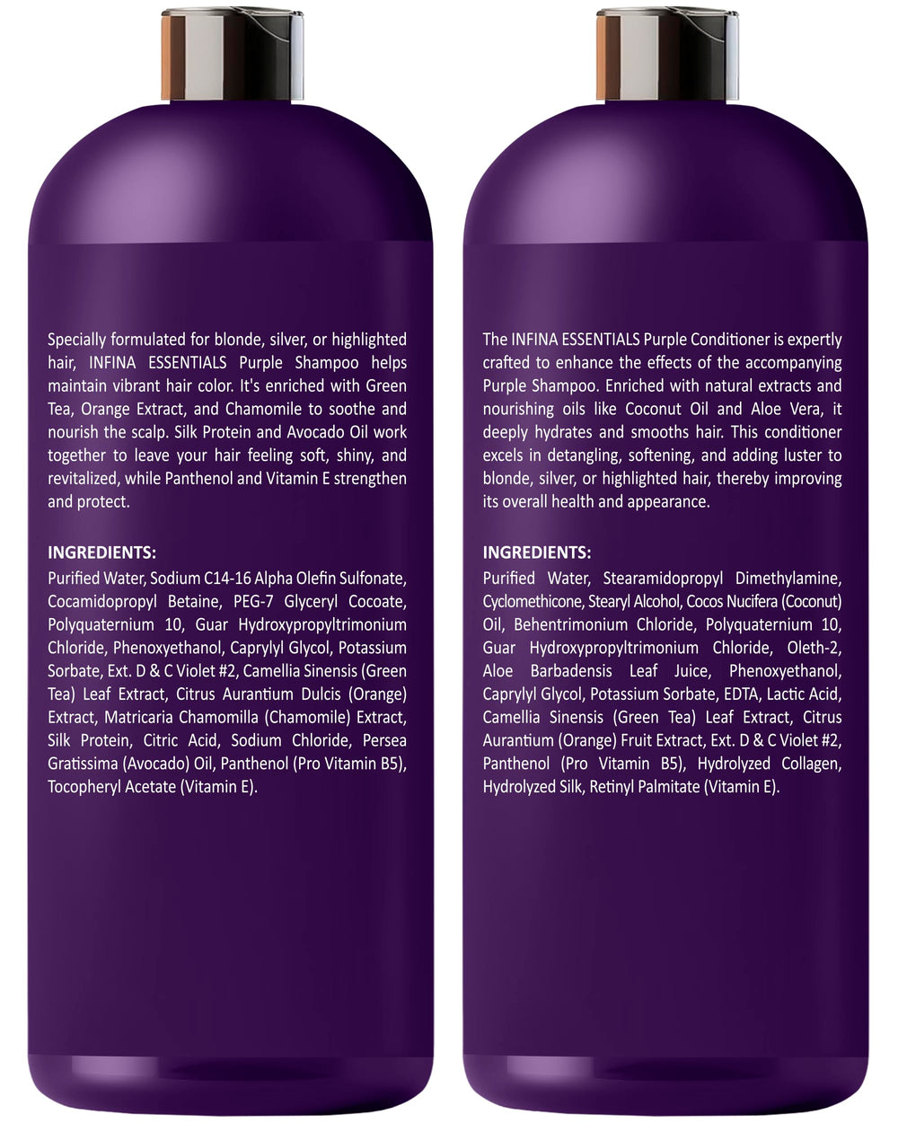 INFINA ESSENTIALS Color-Treated Hair Set on display signals comprehensive care.