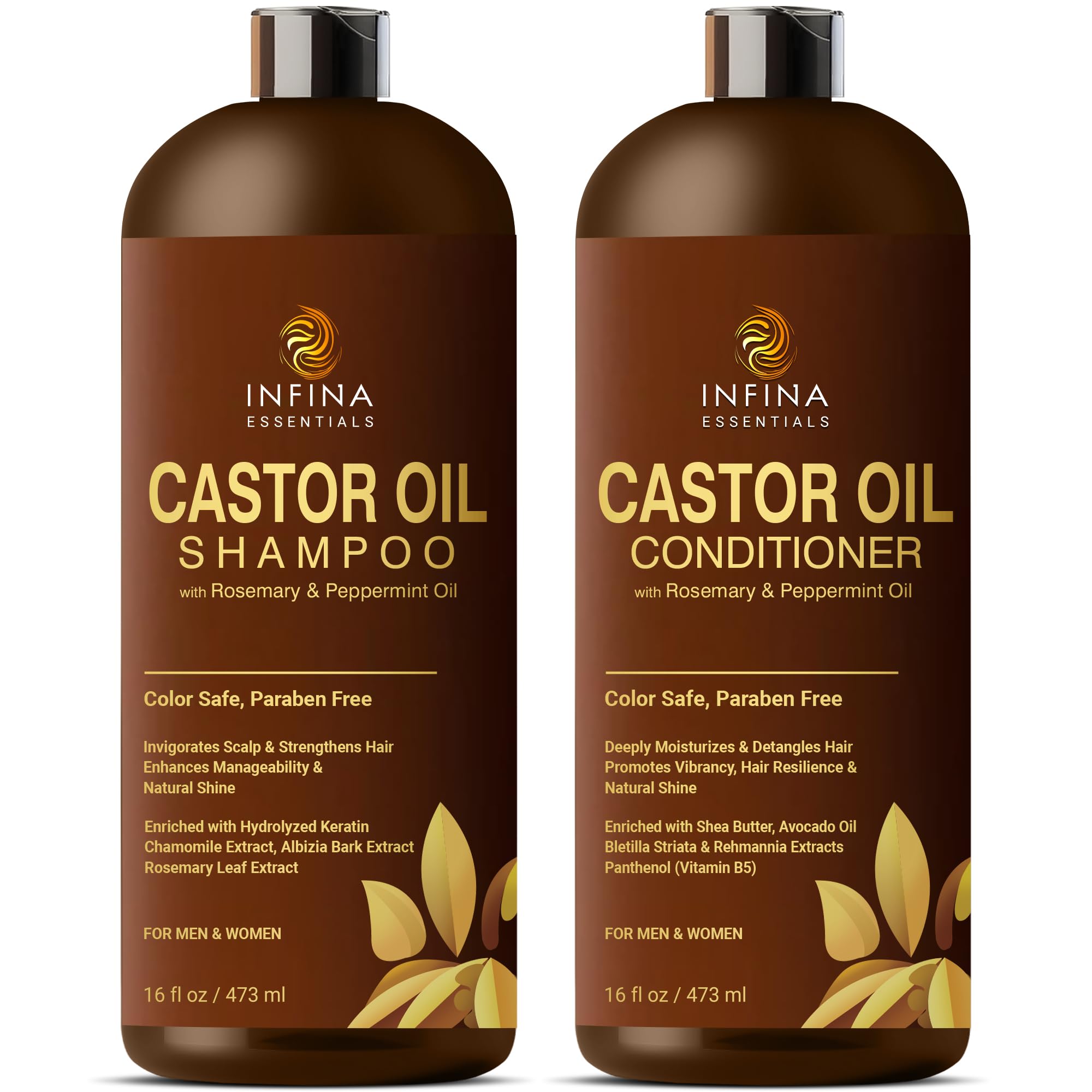 INFINA ESSENTIALS label closeup communicates clean chemical-free ingredients