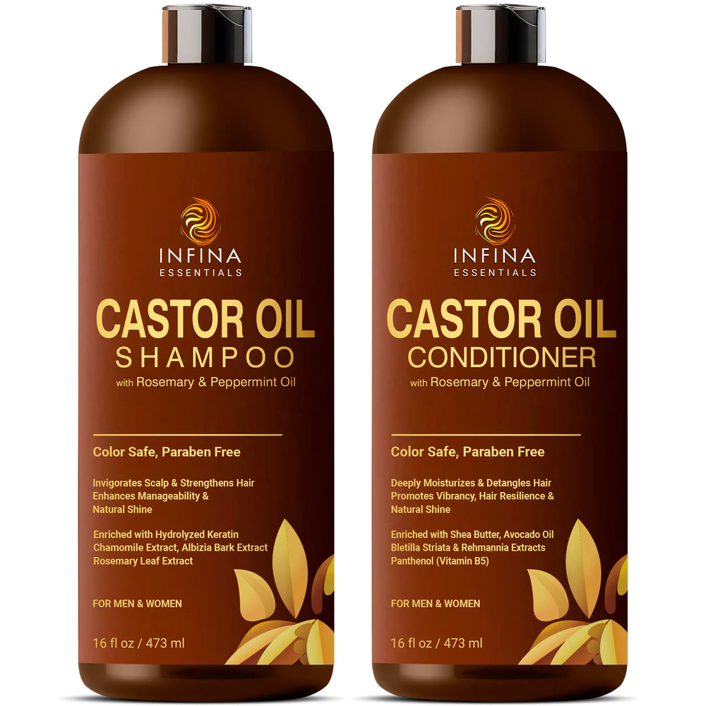 INFINA ESSENTIALS label closeup communicates clean chemical-free ingredients