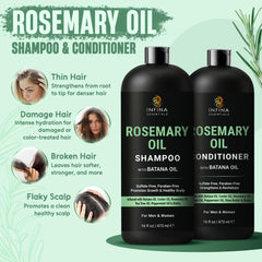 INFINA ESSENTIALS rosemary oil conditioner bottle promoting smoothness and frizz control