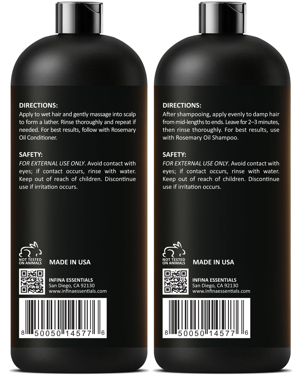 INFINA ESSENTIALS rosemary oil set packaging shown for gifting or routine
