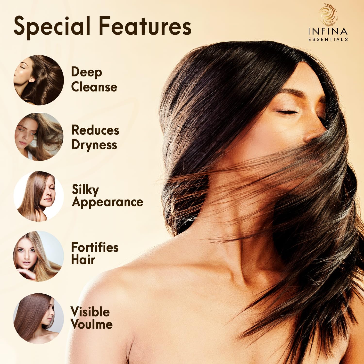 INFINA ESSENTIALS rosemary peppermint oils drops highlight refreshing scalp care