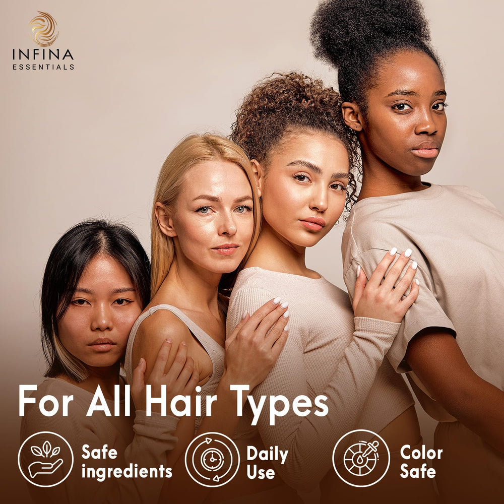 INFINA ESSENTIALS ingredients closeup highlights safe nurturing formula