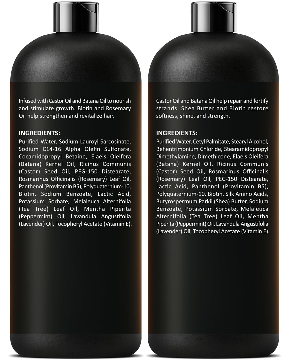 INFINA ESSENTIALS Sulfate-free and paraben-free label close-up