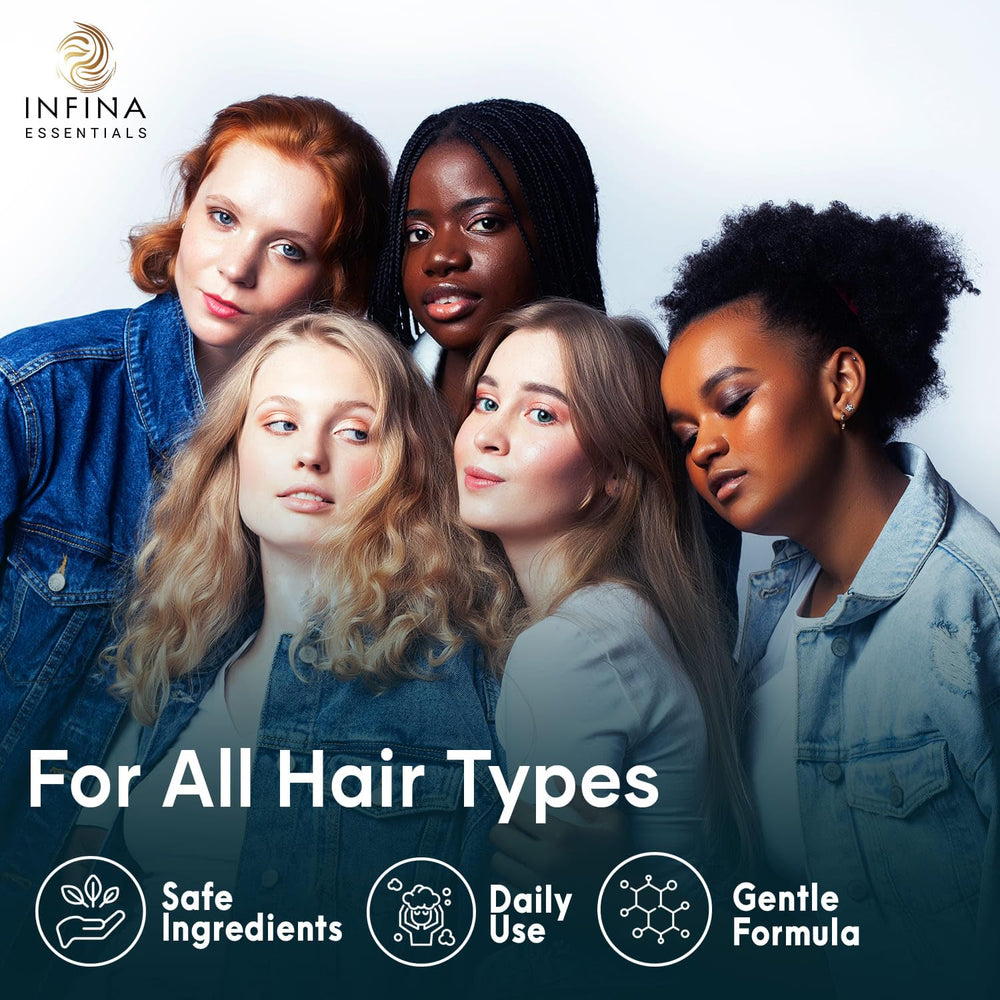 INFINA ESSENTIALS vitamin-e antioxidant visual for hair nourishment