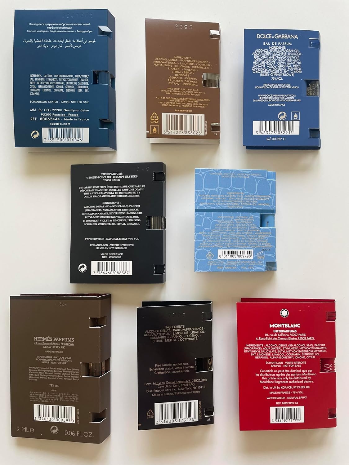 Infinite Scents travel-size perfume vials suitable for on-the-go testing