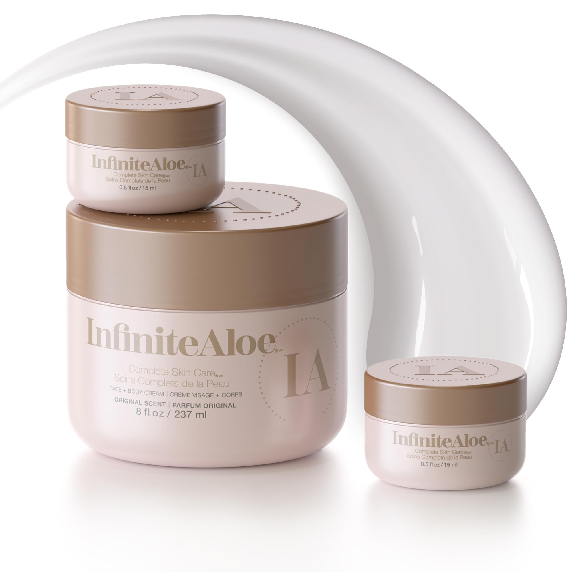 InfiniteAloe Complete Skin Care jar 8oz for all-day hydration.
