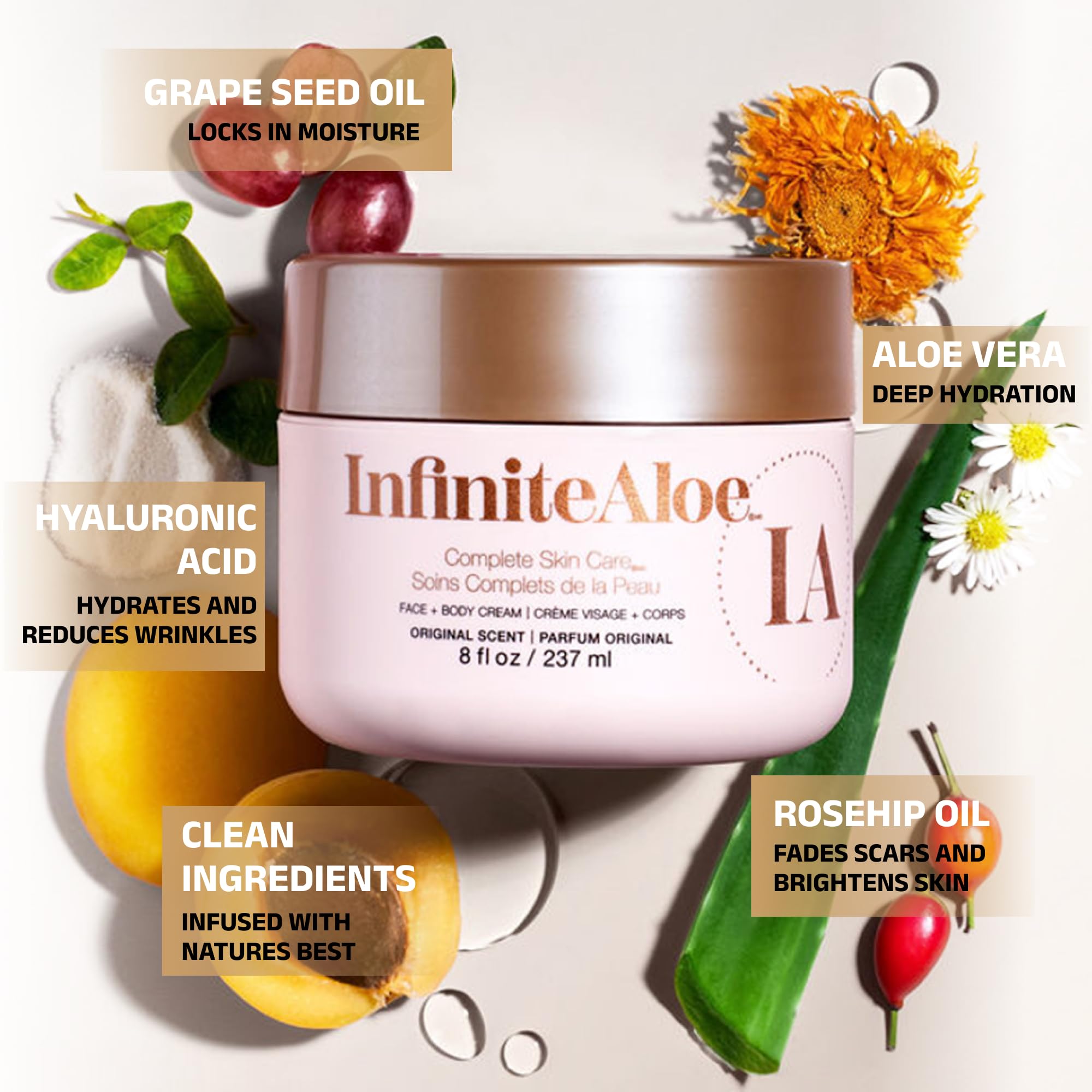 InfiniteAloe travel jar 0-5oz ready for on-the-go moisturization.