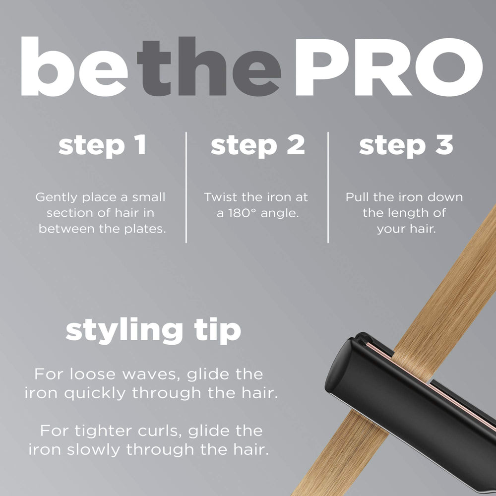 INFINITIPRO BY CONAIR 15-second heat-up minimizes wait before styling.