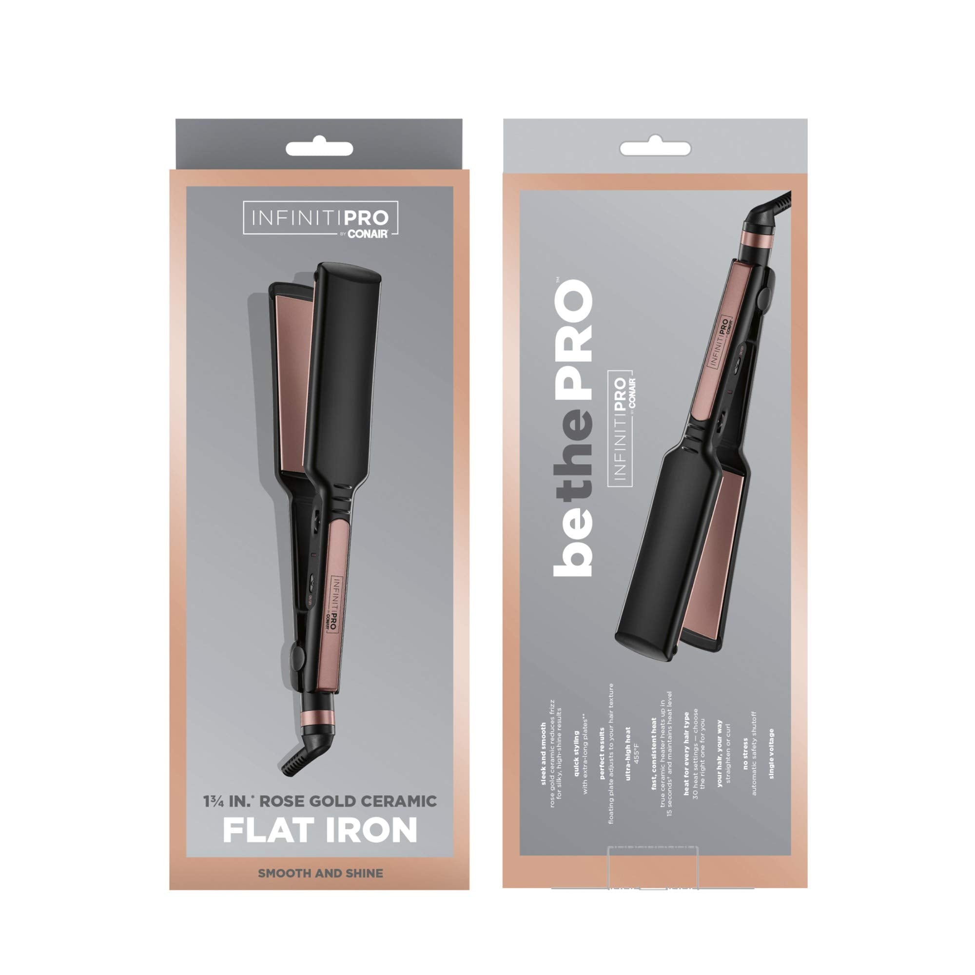 INFINITIPRO BY CONAIR long cord for flexible styling around mirrors.