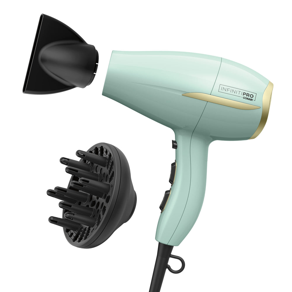 InfinitiPRO by Conair heat-protect dryer body with even heat distribution for smoother styling.