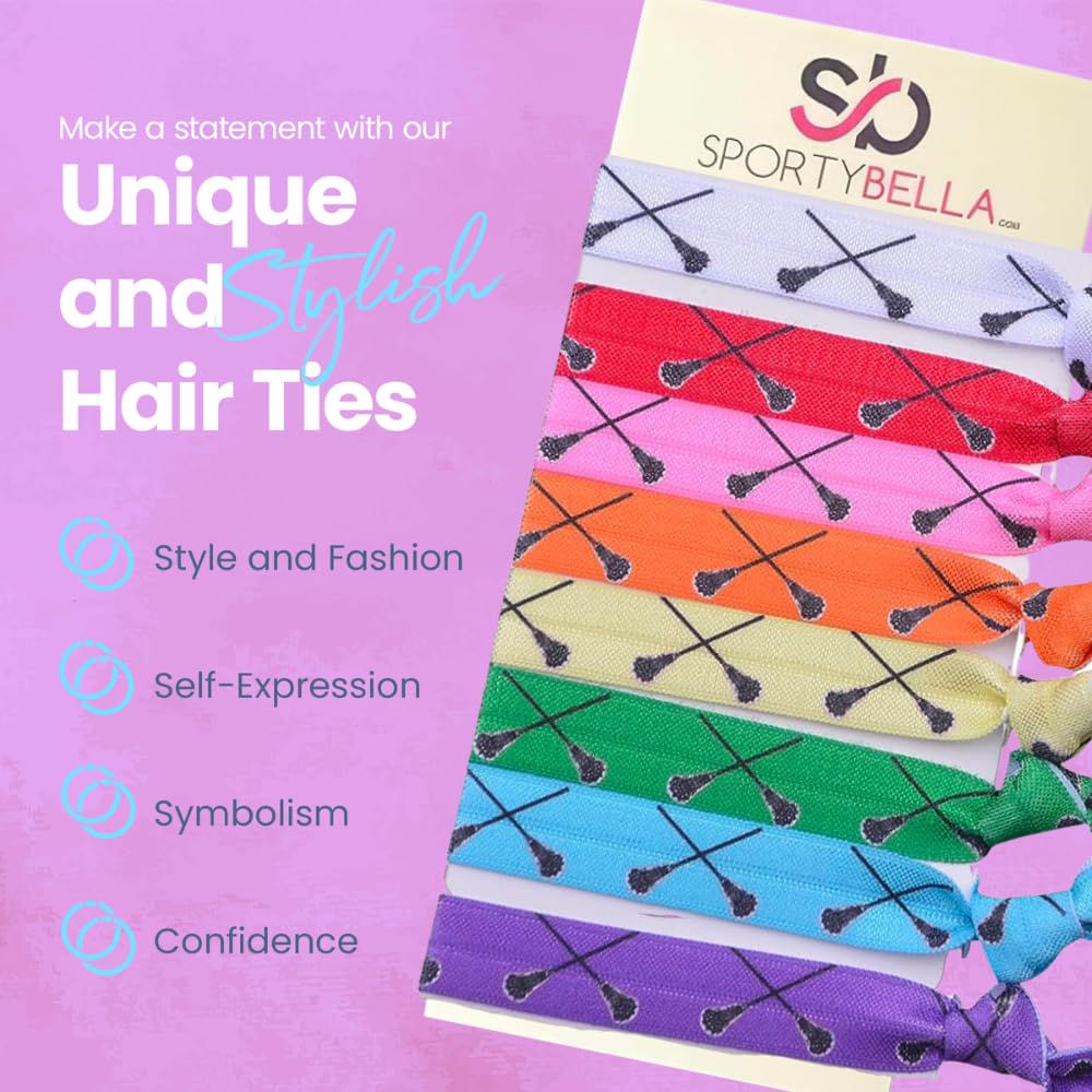 Infinity Collection rainbow lacrosse hair ties match team colors and boost sporty style.