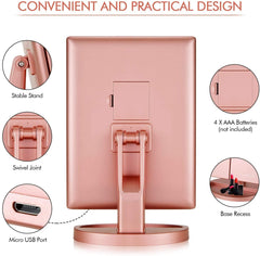 Infitrans vanity mirror rotates 180 degrees for versatile angles