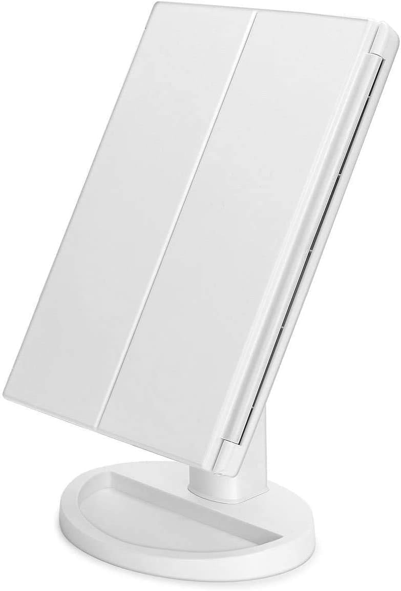 Infitrans 3-panel design delivers wide-angle views for shaving or makeup
