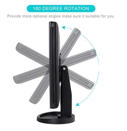 Infitrans three-panel mirror gives wide-angle view for shaving and makeup