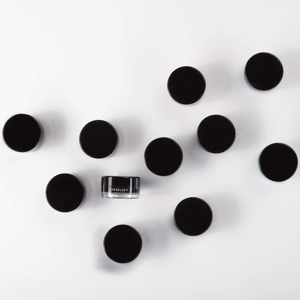 Inglot AMC Eyeliner Gel brush applicator closeup suggests precision.