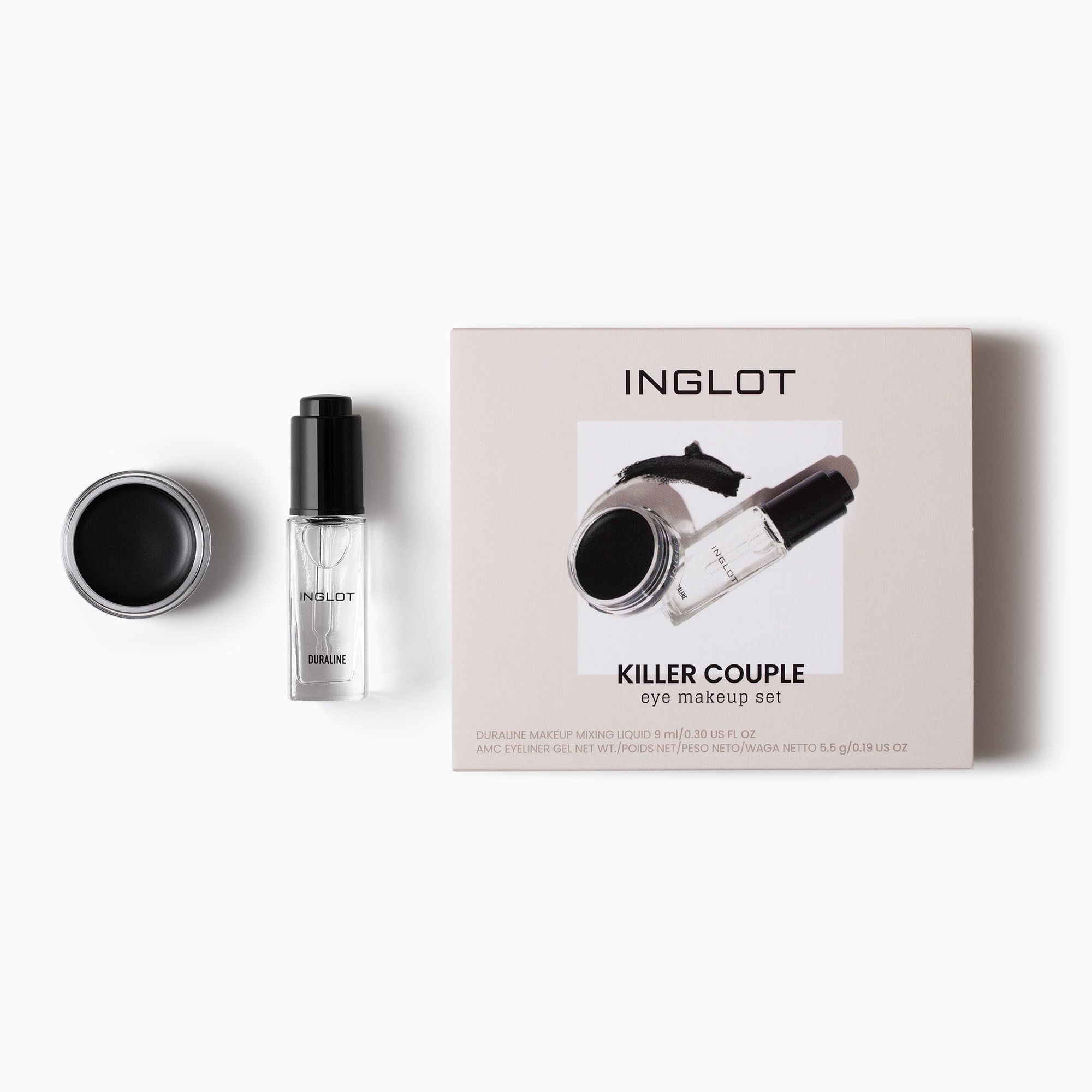 Inglot AMC Eyeliner Gel 77 tube showcases rich pigment for precise lines